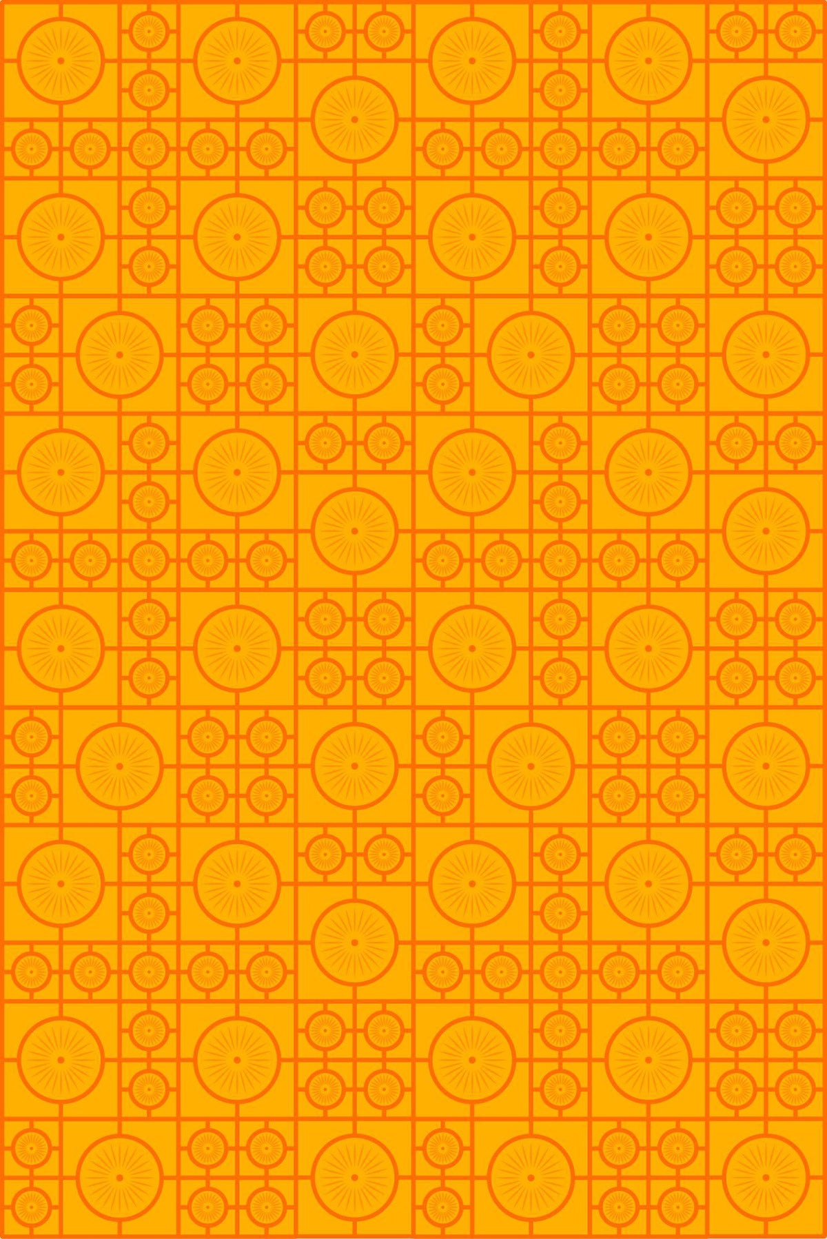 Retro Lino Wallpaper - Mandarin Orange