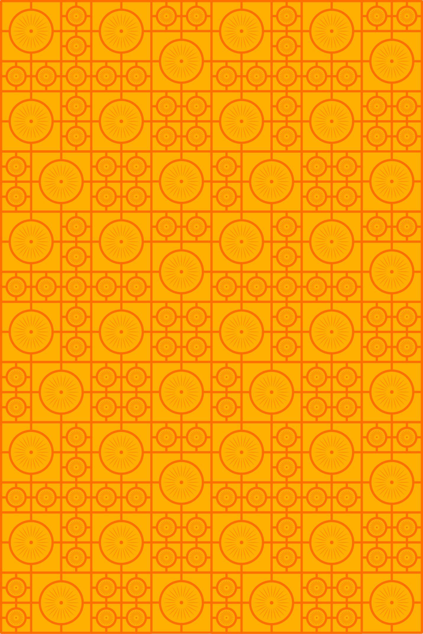 Retro Lino Wallpaper - Mandarin Orange
