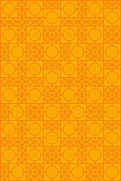 Retro Lino Wallpaper - Mandarin Orange