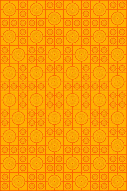 Retro Lino Wallpaper - Mandarin Orange