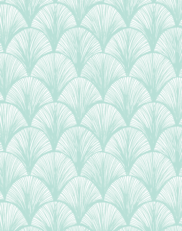 Sample - Orchid Scales Wallpaper - Mint