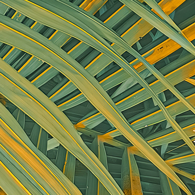Neon Ferns - Custom Sized Wallpaper Mural (per m2)