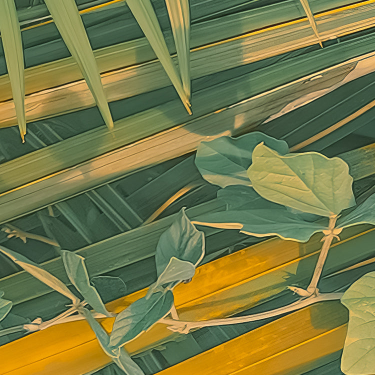 Neon Ferns - Custom Sized Wallpaper Mural (per m2)