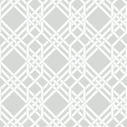 Sample – Pagoda Florence Broadhurst Wallpaper - Gray/White