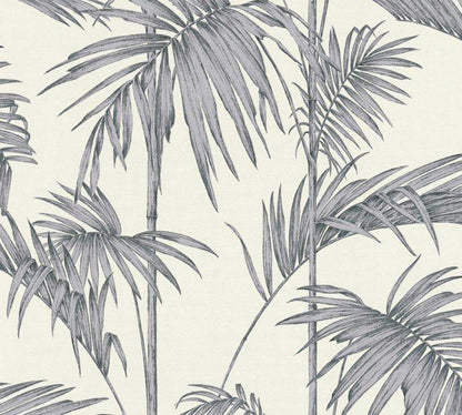 Lola Palm Wallpaper - Grey - Discontinuing
