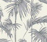 Lola Palm Wallpaper - Grey - Discontinuing
