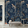 Panthera Mural Hybrid Wallpaper - Midnight Blue