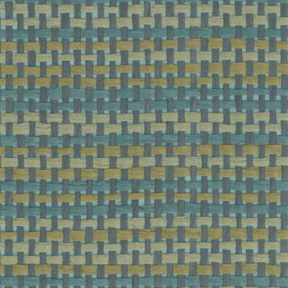 Paper Weave Grasscloth Wallpaper - Blueish Green