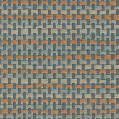 Paper Weave Grasscloth Wallpaper - Blue/Orange