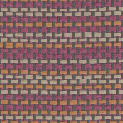 Sample - Paper Weave Grasscloth Wallpaper - Oriental Red