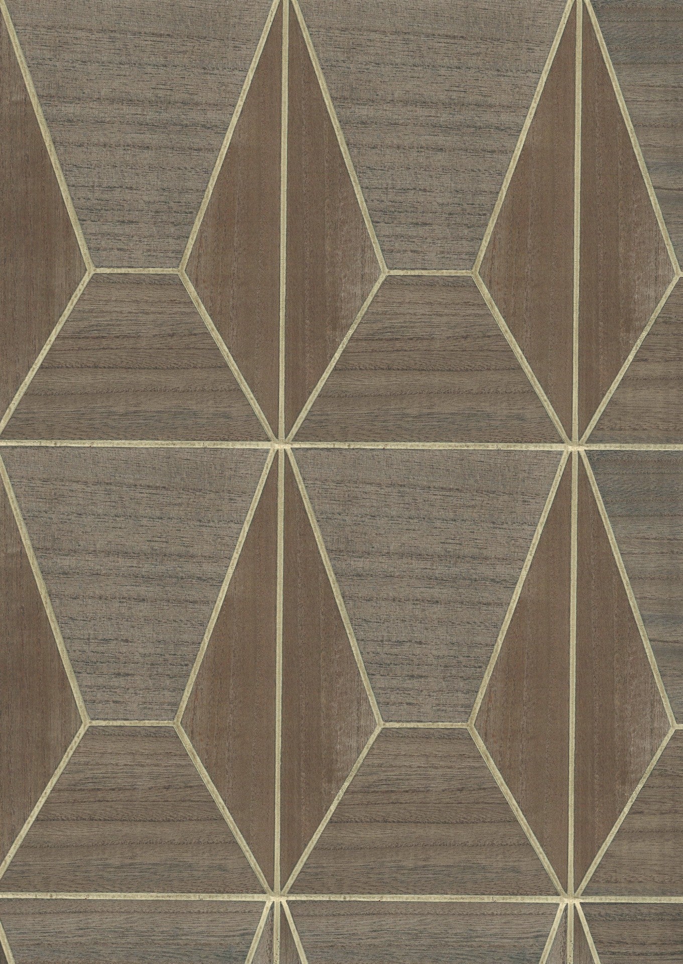 Real Wood Veneer Wallpaper - Pepper/Gold