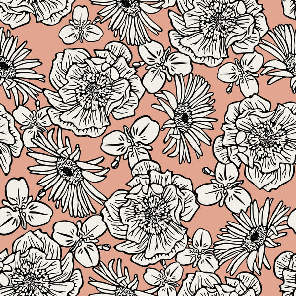 Sample - Mackenzie Country Wallpaper - Dusky Pink