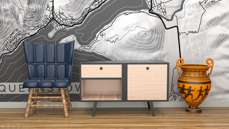 Queenstown Art Map Mural - 5 Colours
