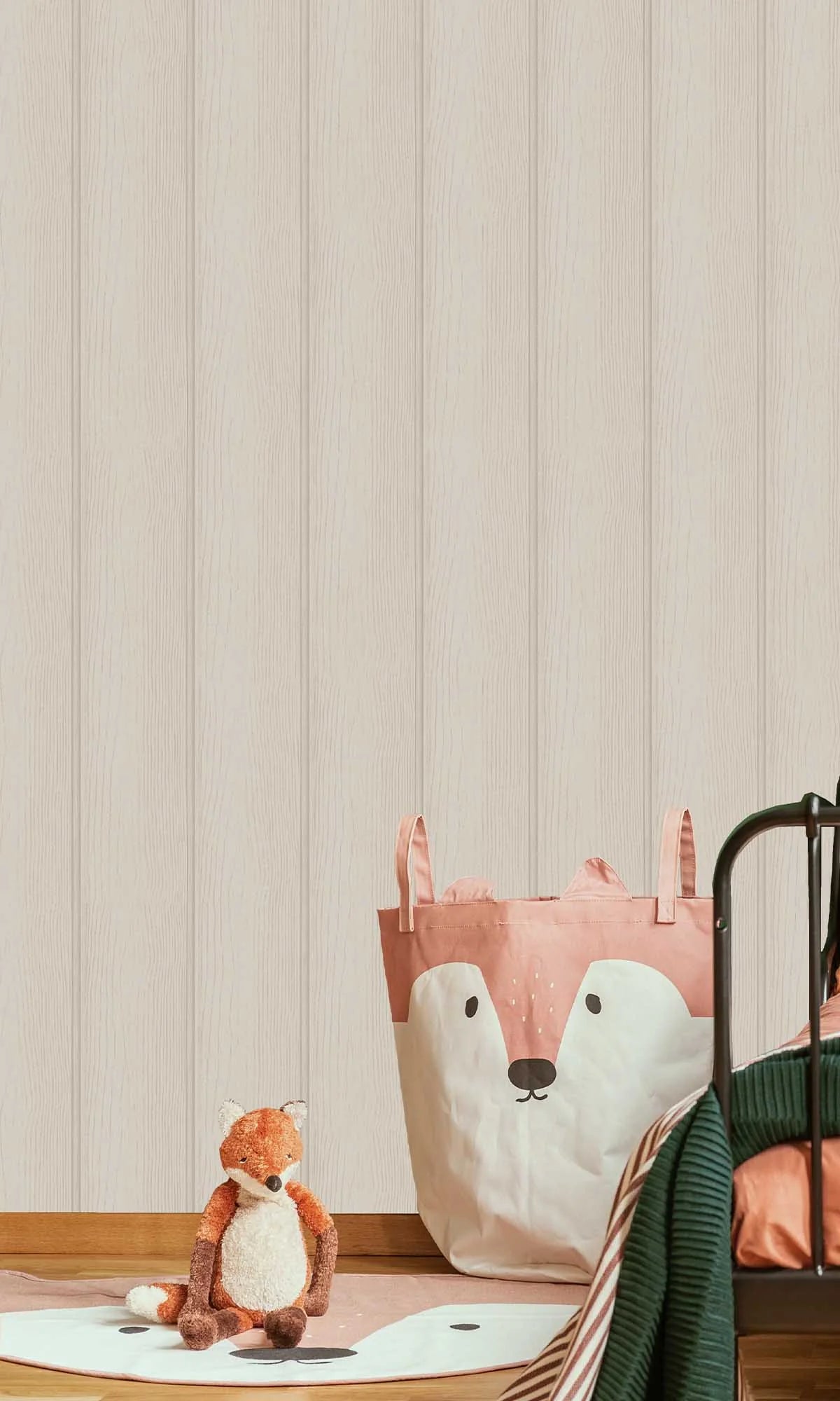Tongue & Groove Wallpaper – Beige