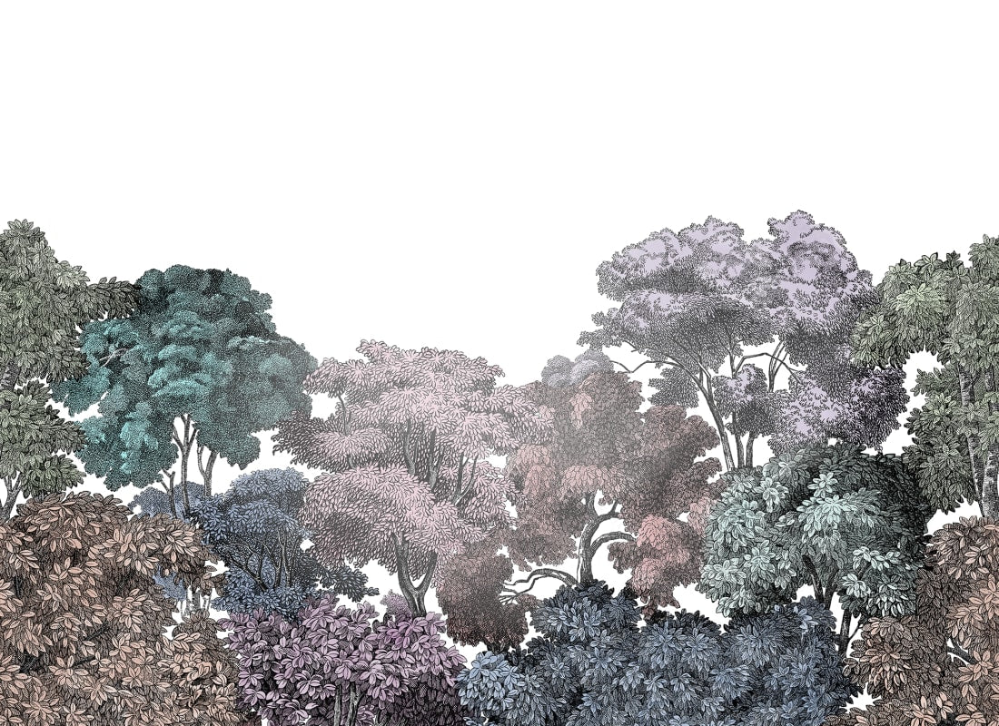 Sample - Bellewood Clouds - Rainbow - Custom Sized Wallpaper Mural (per m2)