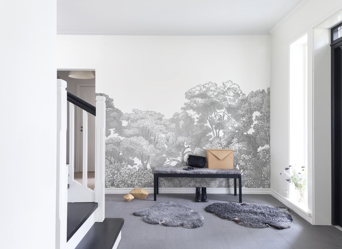 Bellewood Clouds - Grey - Custom Sized Wallpaper Mural (per m2)