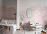 Bellewood Clouds - Pink - Custom Sized Wallpaper Mural (per m2)