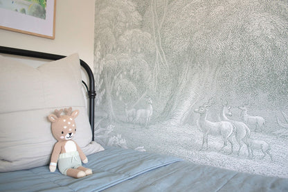 Jungle Land - Verdant - Custom Sized Wallpaper Mural (per m2)