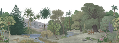 Jungle Land -  Colour - Custom Sized Wallpaper Mural (per m2)