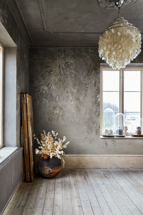 Honolulu - Gold Brown - Custom Sized Wallpaper Mural (per m2)