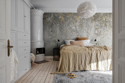 Honolulu - Gold Brown - Custom Sized Wallpaper Mural (per m2)