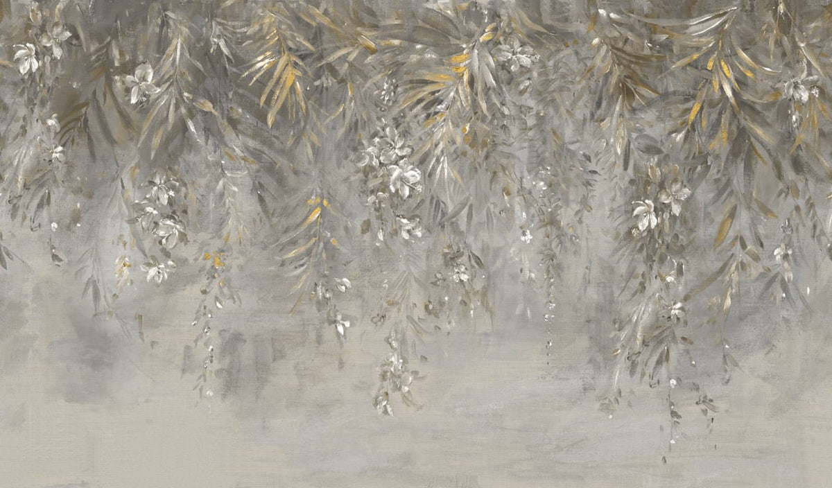 Honolulu - Gold Brown - Custom Sized Wallpaper Mural (per m2)