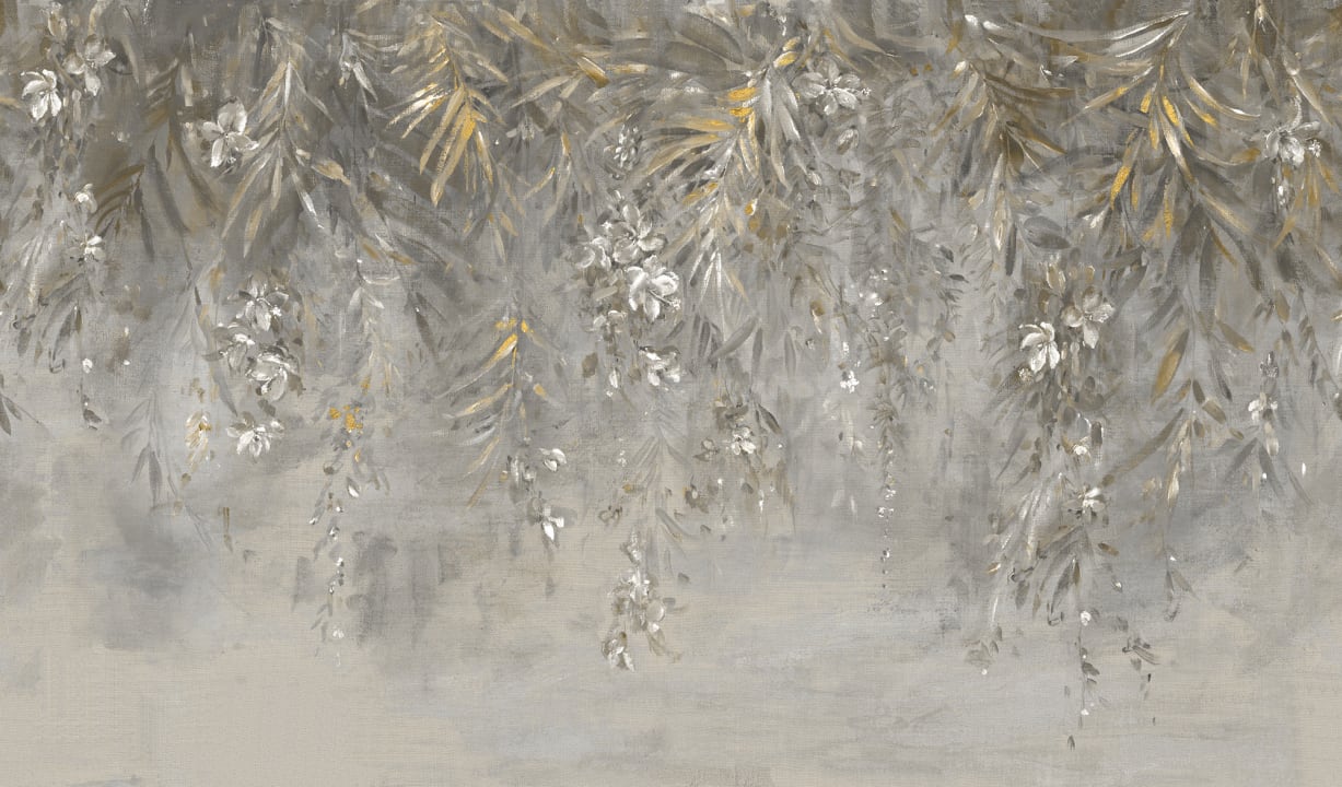 Honolulu - Gold Brown - Custom Sized Wallpaper Mural (per m2)