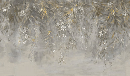 Honolulu - Gold Brown - Custom Sized Wallpaper Mural (per m2)