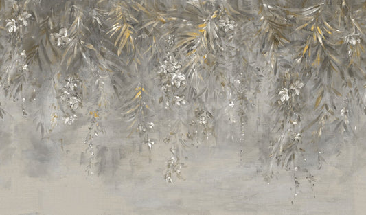 Honolulu - Gold Brown - Custom Sized Wallpaper Mural (per m2)