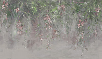 Honolulu - Green - Custom Sized Wallpaper Mural (per m2)
