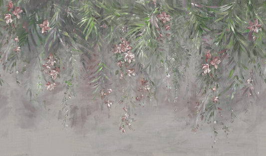 Honolulu - Green - Custom Sized Wallpaper Mural (per m2)
