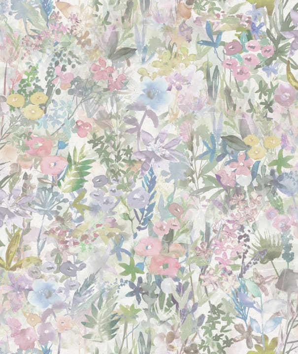 Sample - Poppy Meadow Wallpaper - Pastel