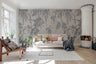 Wisteria Tree - Blue - Custom Sized Wallpaper Mural (per m2)