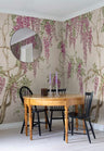 Wisteria Tree - Dusty Pink - Custom Sized Wallpaper Mural (per m2)