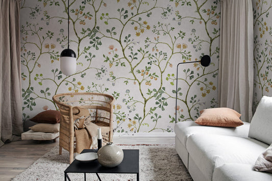 Song Tree - Pearl - Custom Sized Wallpaper Mural (per m2)