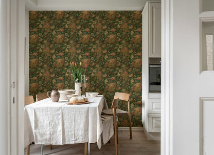Vintage Garden Wallpaper - Green