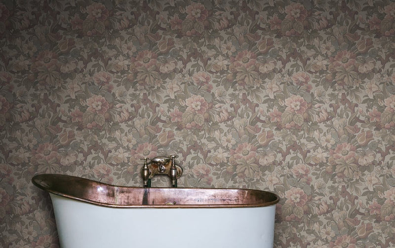 Vintage Garden Green Wallpaper