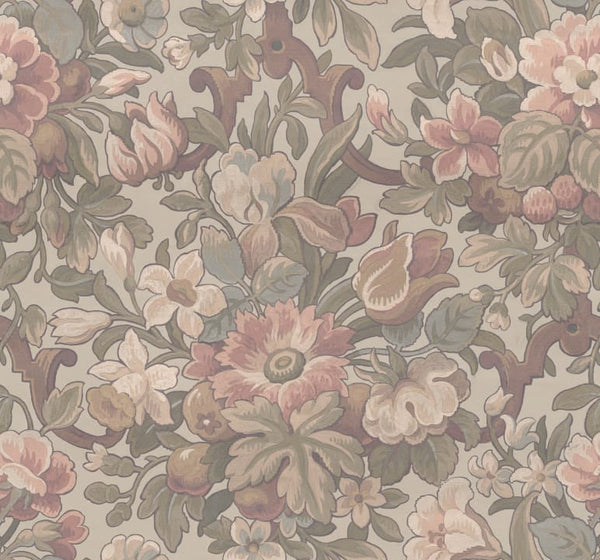 Sample - Vintage Garden Wallpaper - Pastel