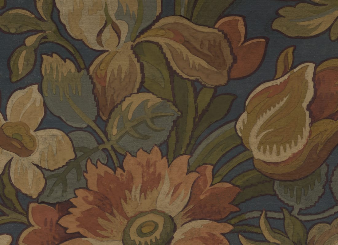 Vintage Garden Wallpaper - Blue
