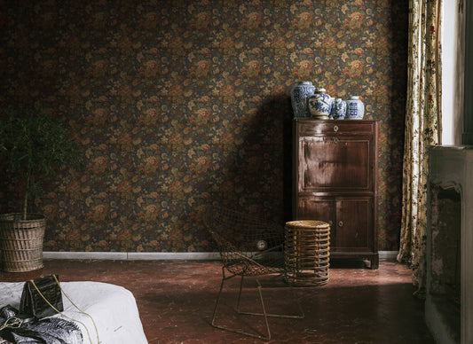Vintage Garden Wallpaper - Blue