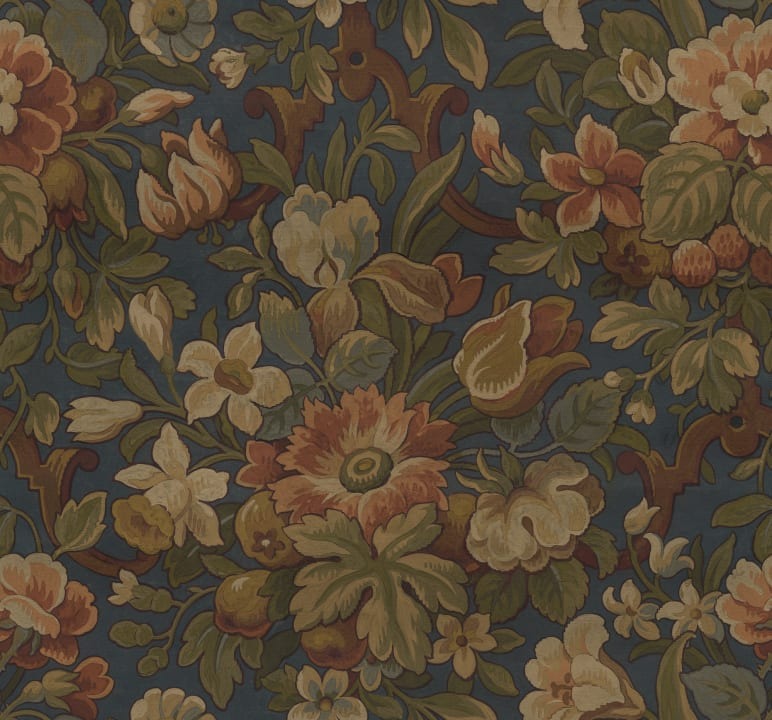 Vintage Garden Green Wallpaper