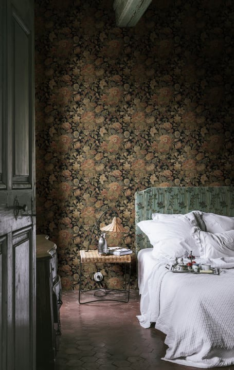 Vintage Garden Green Wallpaper