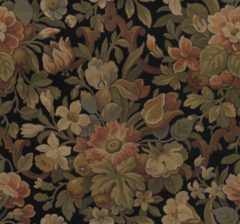 Vintage Garden Green Wallpaper