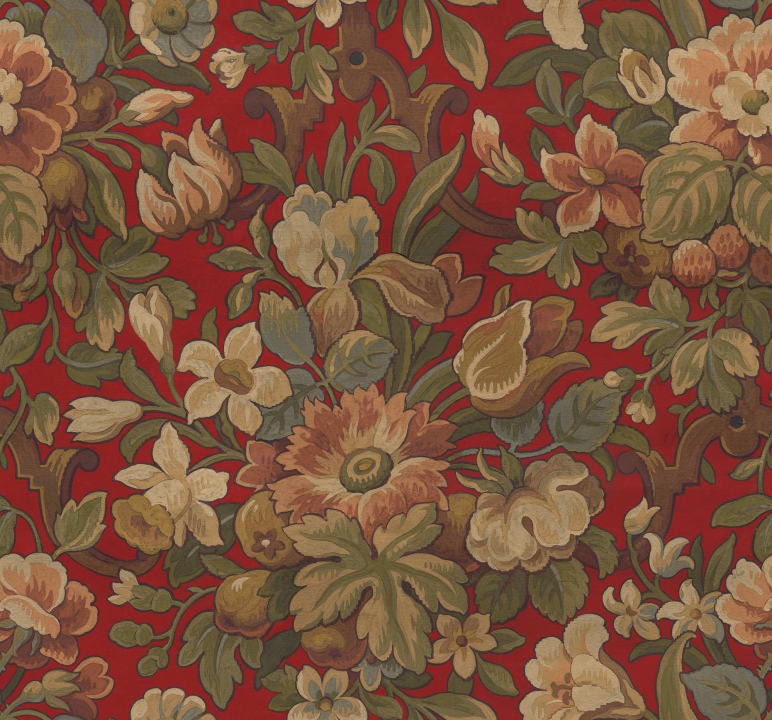 Vintage Garden Green Wallpaper