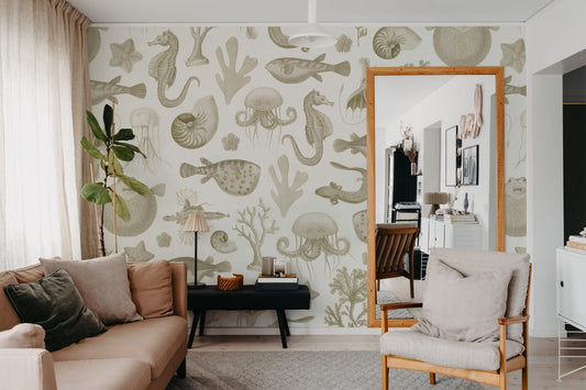 Sea Life - Sand - Custom Sized Wallpaper Mural (per m2)