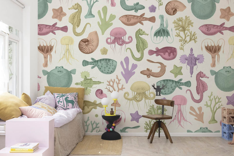 Sea Life Mural Wallpaper - 4 Colours