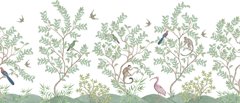 Monkey Paradise Mural Wallpaper
