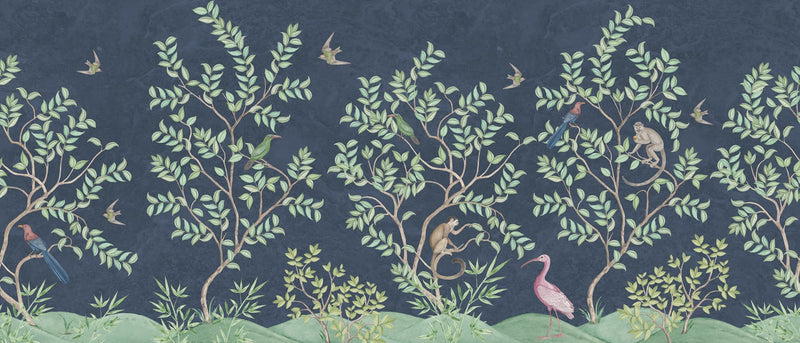 Monkey Paradise Mural Wallpaper