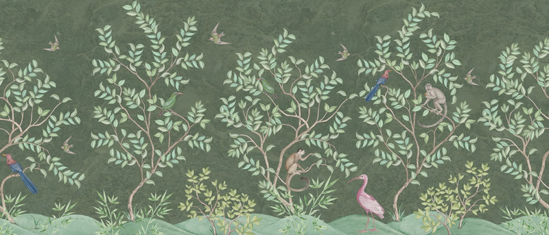 Monkey Paradise Mural Wallpaper