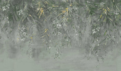 Honolulu - Dark Green - Custom Sized Wallpaper Mural (per m2)